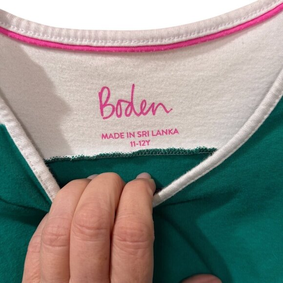 Girls Mini Boden Sleeveless Green "Sunny" Romper With Button  Pockets 11-12 year - Picture 3 of 5